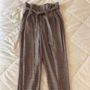 Checkered Paper Bag Pants